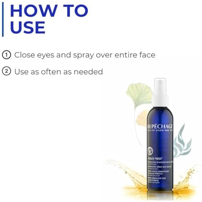 Repechage رذاذ الوجه المرطب من ألجو ميست بخصائص الطحالب البحرية لمكافحة الشيخوخة 6 أونصات سائلة/177 مل - Image 4